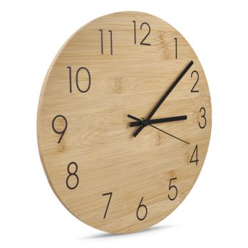 Wandklok van bamboe