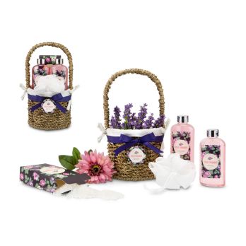 Wellness-cadeauset: Lavendelmandje