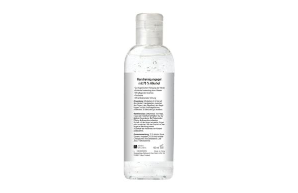 100 ml Alcoholische handreinigingsgel voor praktische reiniging zonder water