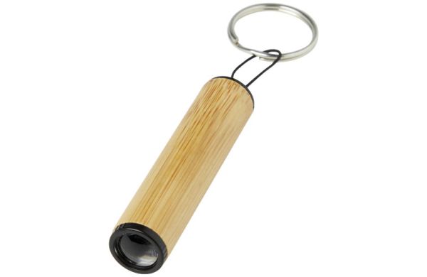 Cane Schlüsselring mit Licht, aus Bambus - natur 