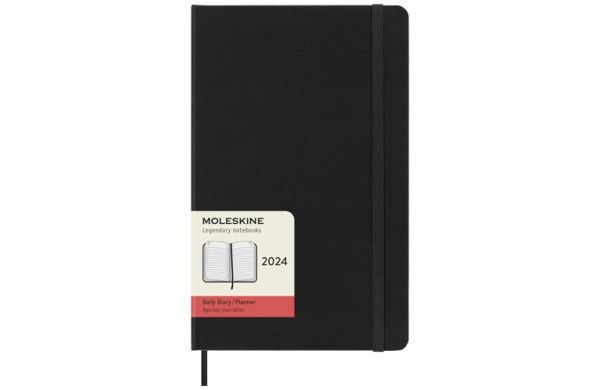 Moleskine 12M Hardcover Tageskalender L - schwarz 