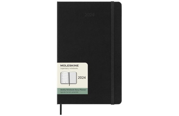Moleskine 12M Hardcover Wochenkalender L - schwarz 