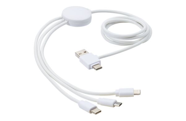 Pure 5-in-1-Ladekabel, antimikrobiell - weiss 