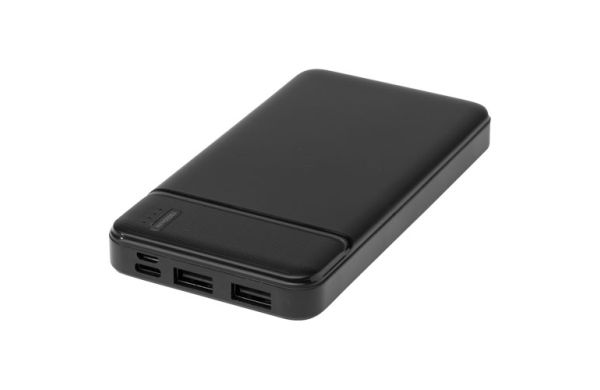 Loop 10.000 mAh Powerbank aus recyceltem Kunststoff - schwarz 