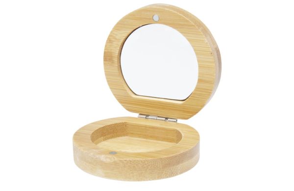Afrodit Taschenspiegel aus Bambus - natural 