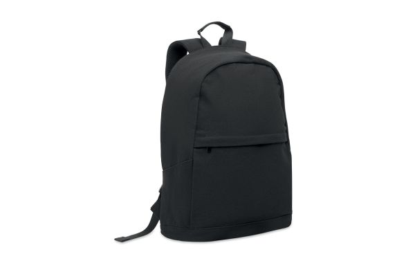 15" Laptop-Rucksack aus recycelter Baumwolle - schwarz