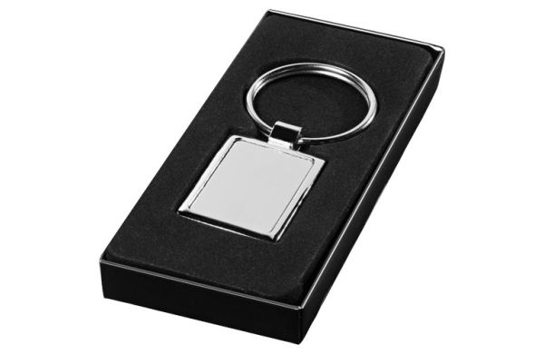 Sergio Rechteckiger Schlüsselanhänger - silber 