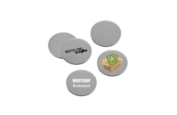 1€-muntje gerecycled