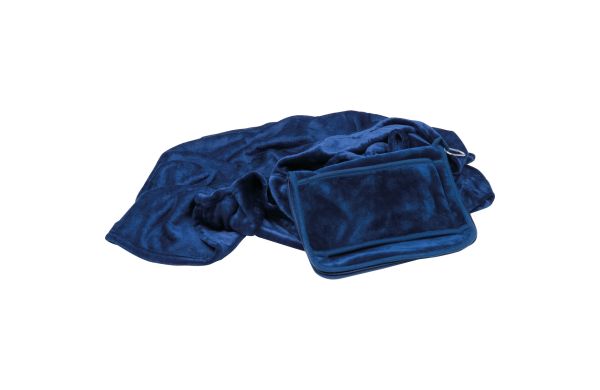 2 in 1 Kuscheldecke mit Kissen CONRAD, dunkelblau