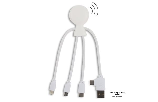 2099  Xoopar Mr. Bio Smart Charging cable with NFC, weiss