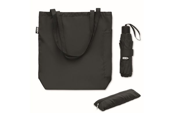 SEATTLE 21" Regenschirm mit Tasche, schwarz