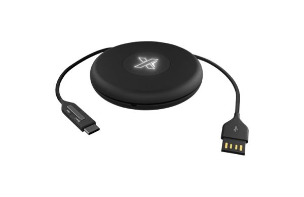 SCX.design C18 Travel Ladekabel mit Leuchtlogo - schwarz 