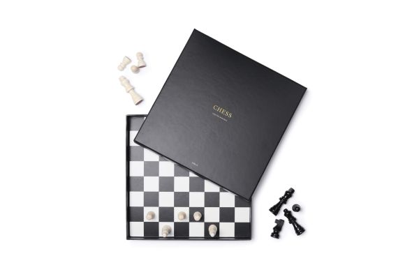 VINGA Schachspiel Kaffee/schwarz
