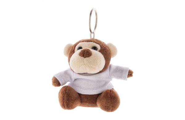 ApeFob Plüsch-Affen-Schlüsselanhänger, braun