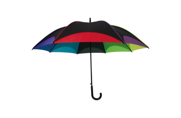 Automatische paraplu in regenboogkleuren