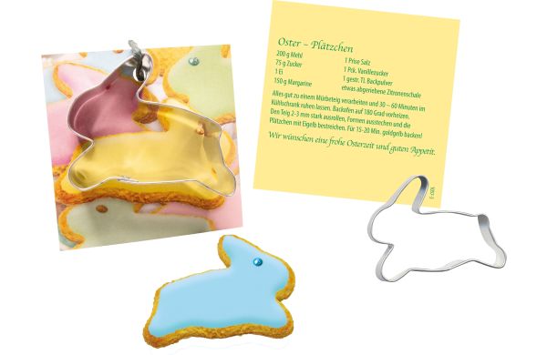 Backförmchen-Karte Hase