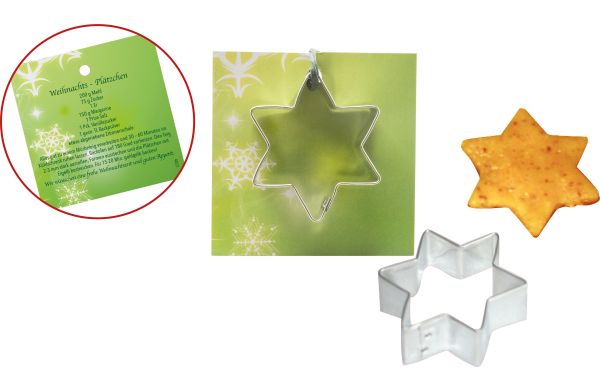 Backförmchen-Karte Stern
