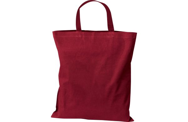 Baumwolltasche mit kurzen Henkeln  - burgund