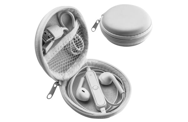 Bluetooth Kopfhörer mit Lautstärkeregulierung - weiß