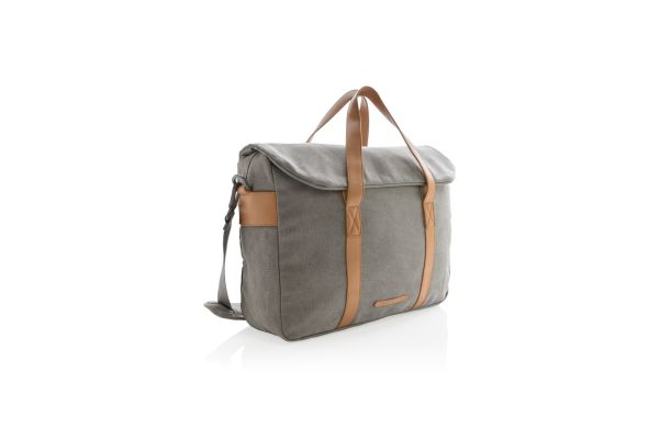 canvas laptop-tasche pvc-frei grau