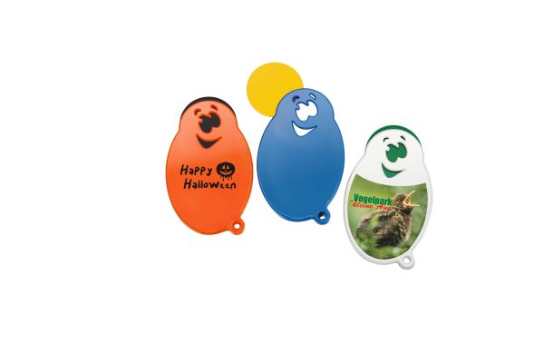 Chiphouder met 1€-muntje "Gezicht"