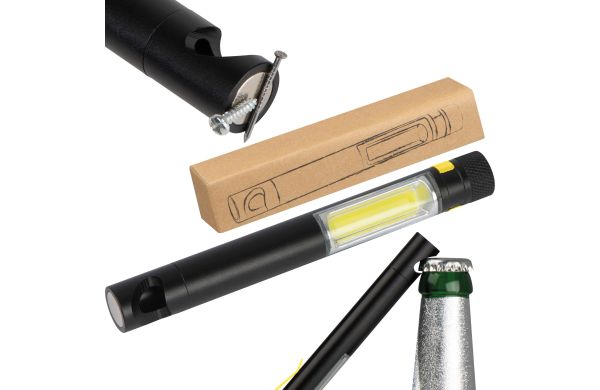 COB Taschenlampe mit Flaschenöffner - gelb