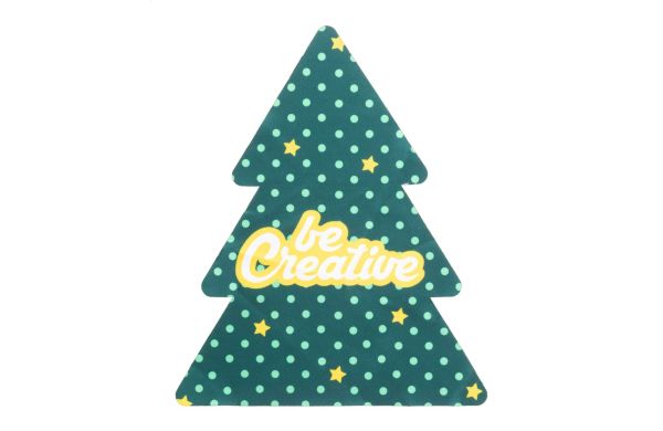 CreaClean Xmas Individuelles Weihnachts-Brillenreinigungstuch, weiss