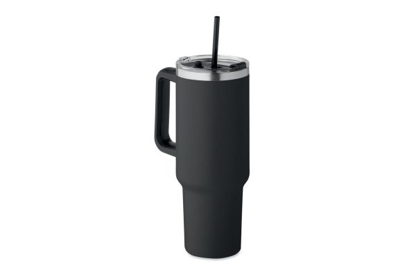 Doppelwandiger Trinkbecher 1200 ml - schwarz