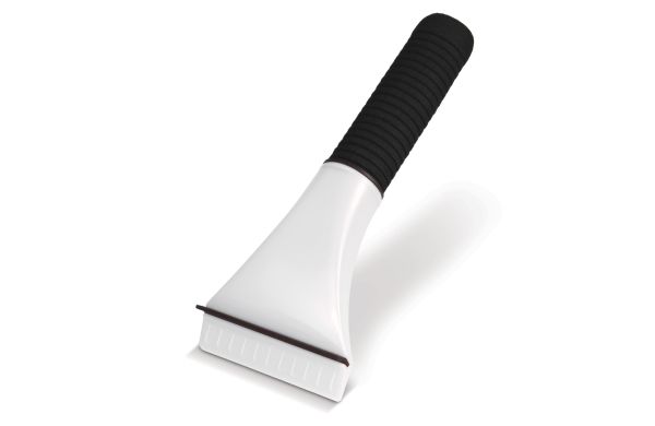 Eiskratzer mit robustem Griff, weiss