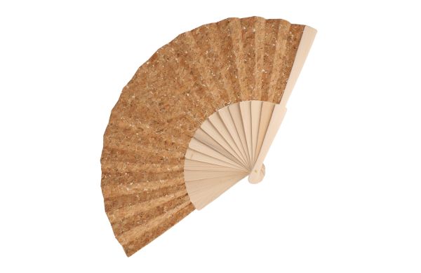 Fächer aus Holz mit Korkgewebe, natur