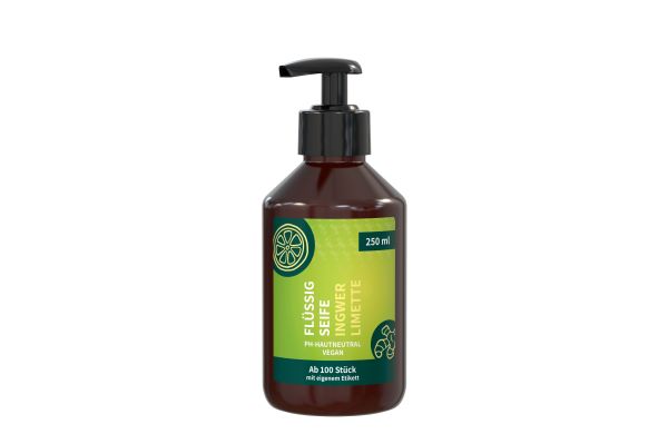 Flüssigseife Ingwer-Limette, 250 ml, Body Label (R-PET)