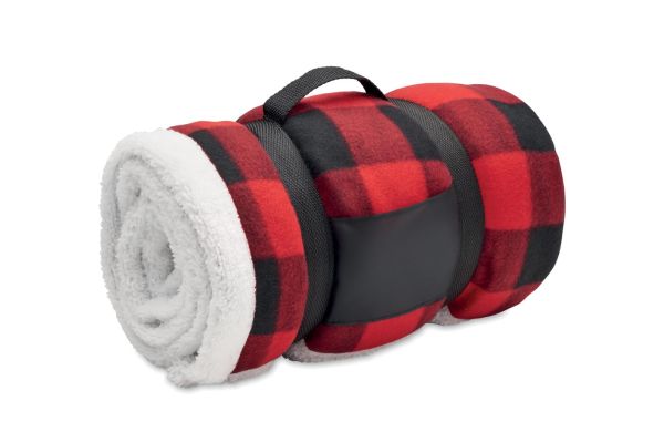 Fleece-Decke RPET - rot