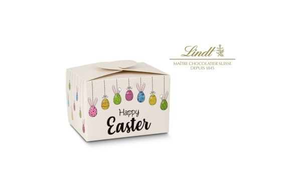 Geschenkartikel: Kleurrijk Lindt paasnest - Lindt-paashaas met 10 eieren, ook in individuele pralinedoos