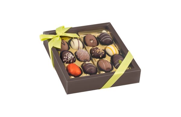 Geschenkartikel: Paaspralinegeschenk - 12 Confiserie-eieren, 240 g