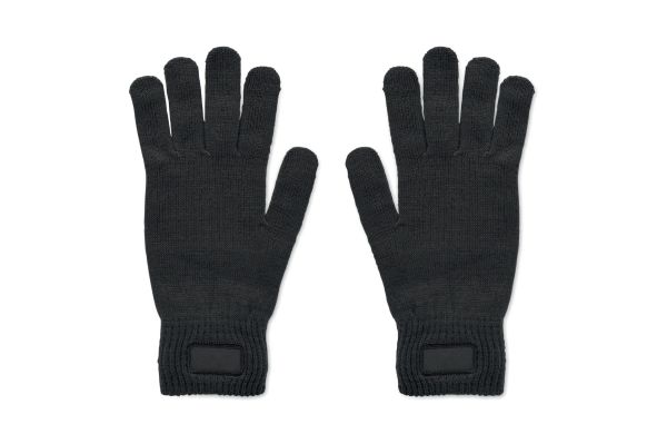 Gestrickte Handschuhe RPET - schwarz