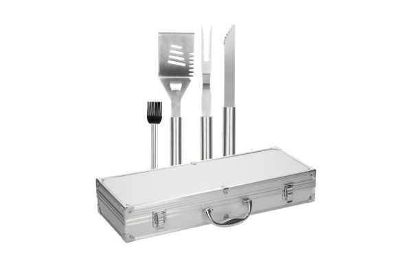 Grillset "Deluxe", silber