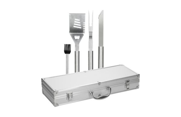 Grillset "Deluxe", silber