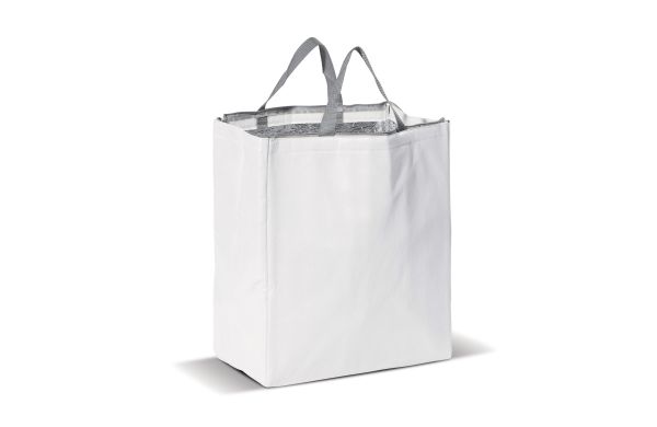 Große Kühltasche aus Non Woven, weiss