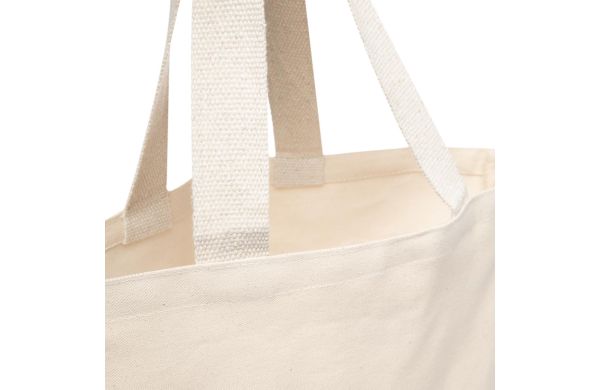 Grote katoenen shopper met jute bodem