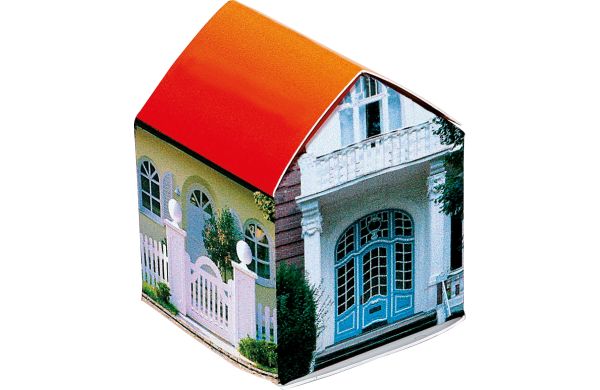 Häuschen, Zwergsonnenblume, wahlweise Blumenmischung