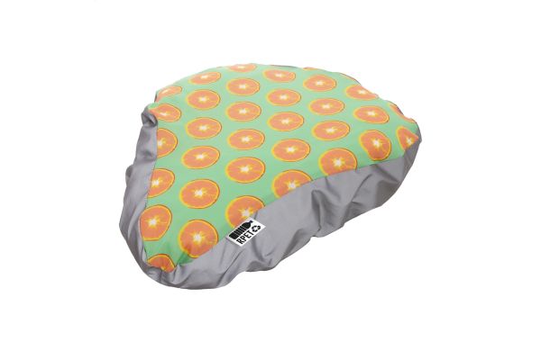 Idividueller RPET Fahrradsattelbezug CreaRide Reflect, weiss