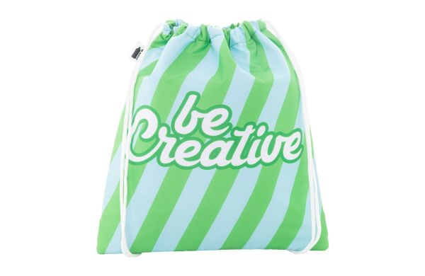 Individuell bedruckbare Kühl-Kordelzugtasche für Kinder CreaCool Draw Kids, weiß