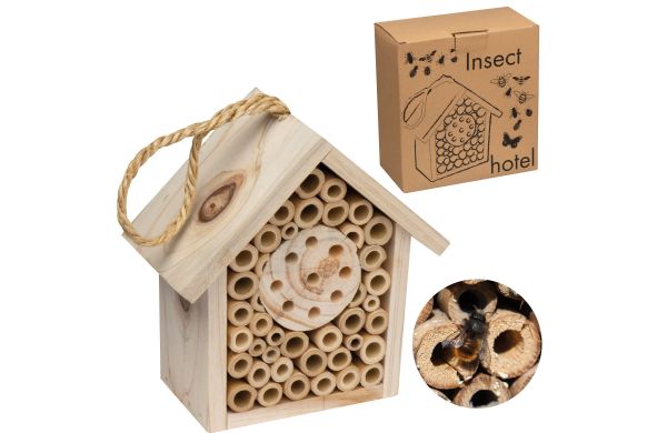 Insektenhotel aus Holz - beige