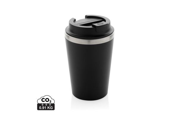 Java 350ml doppelwandiger Becher aus RCS recyceltem PP, schwarz
