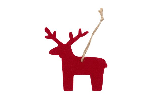Joulox RPET Weihnachtsbaumschmuck, rot, Rentier