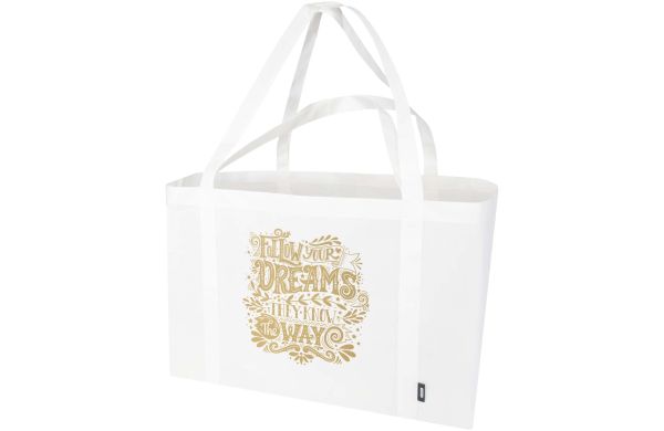 Jumbo extra grote draagtas van gerecycled GRS non woven 65 L