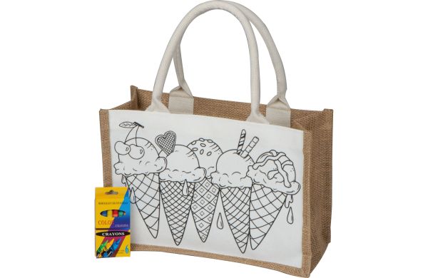 Jute katoenen zak om in te kleuren 