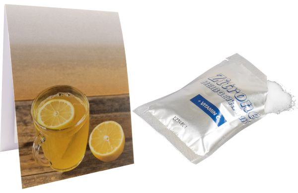 Klappkärtchen Heiße Zitrone
