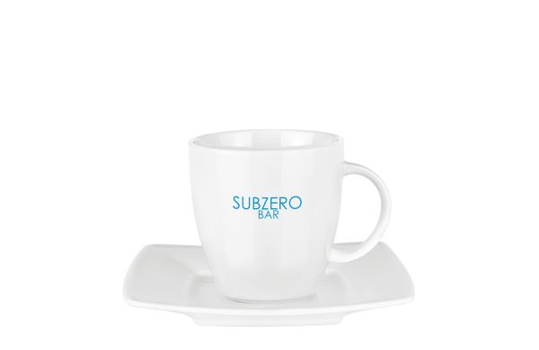 Kössinger Maxim Cafe Set Tasse mit Untertasse, weiss