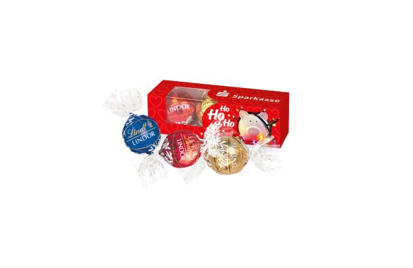 Lindt Lindor geschenk, 3 stuks Kerstmis